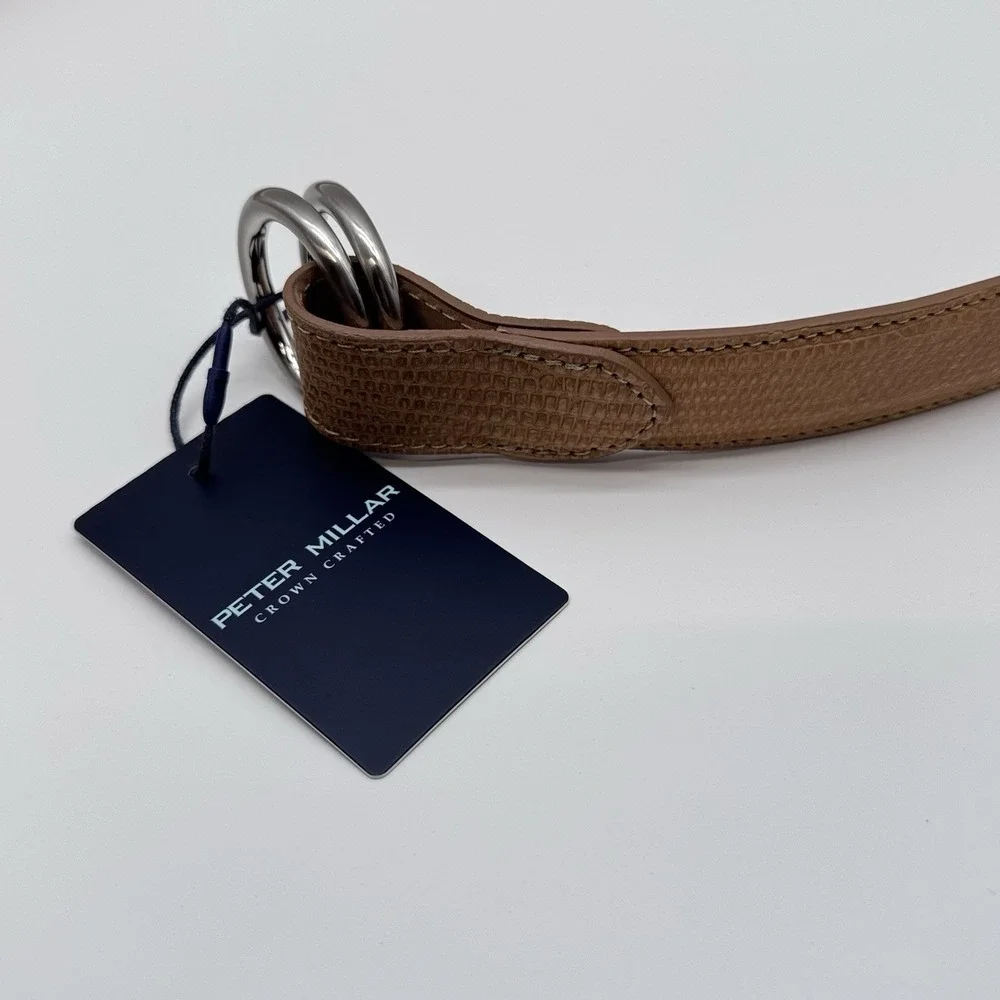 PETER  MILLAR Crown Crafted Genuine Exotic Leather O-Ring Belt Size 40 MSRP $395